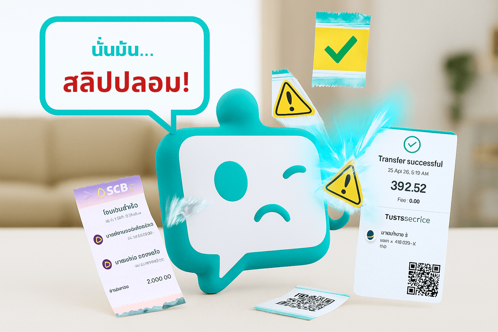 The Teal Beam, Ads ที่ย้ำพลัง Check Slip Module