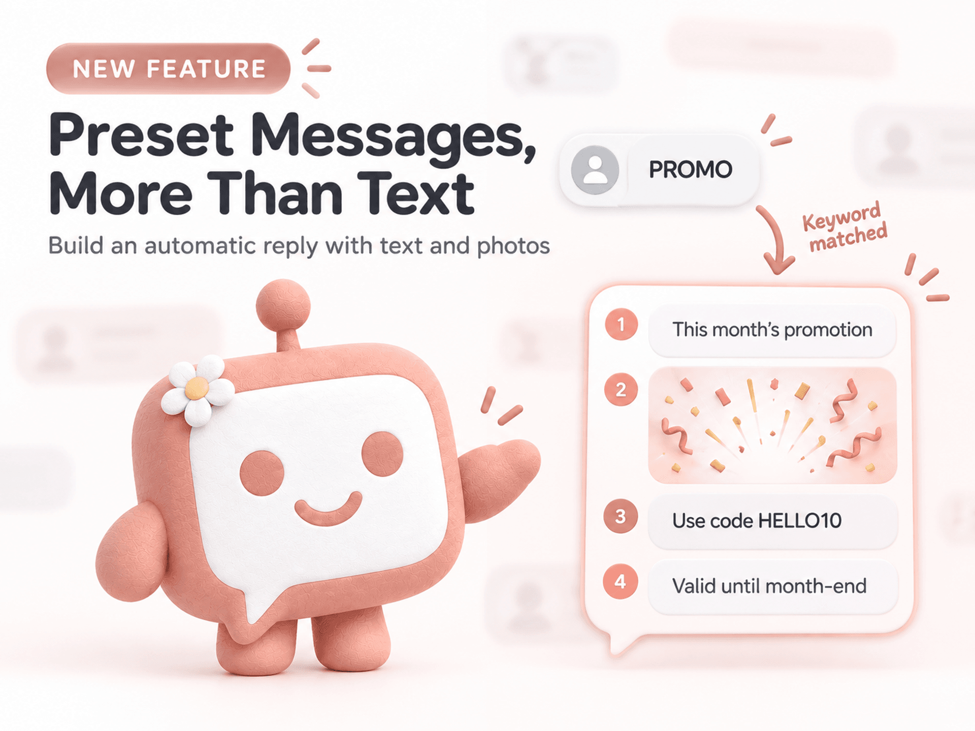 Preset Messages: Arrange Text and Photos in Ready-to-Send Replies