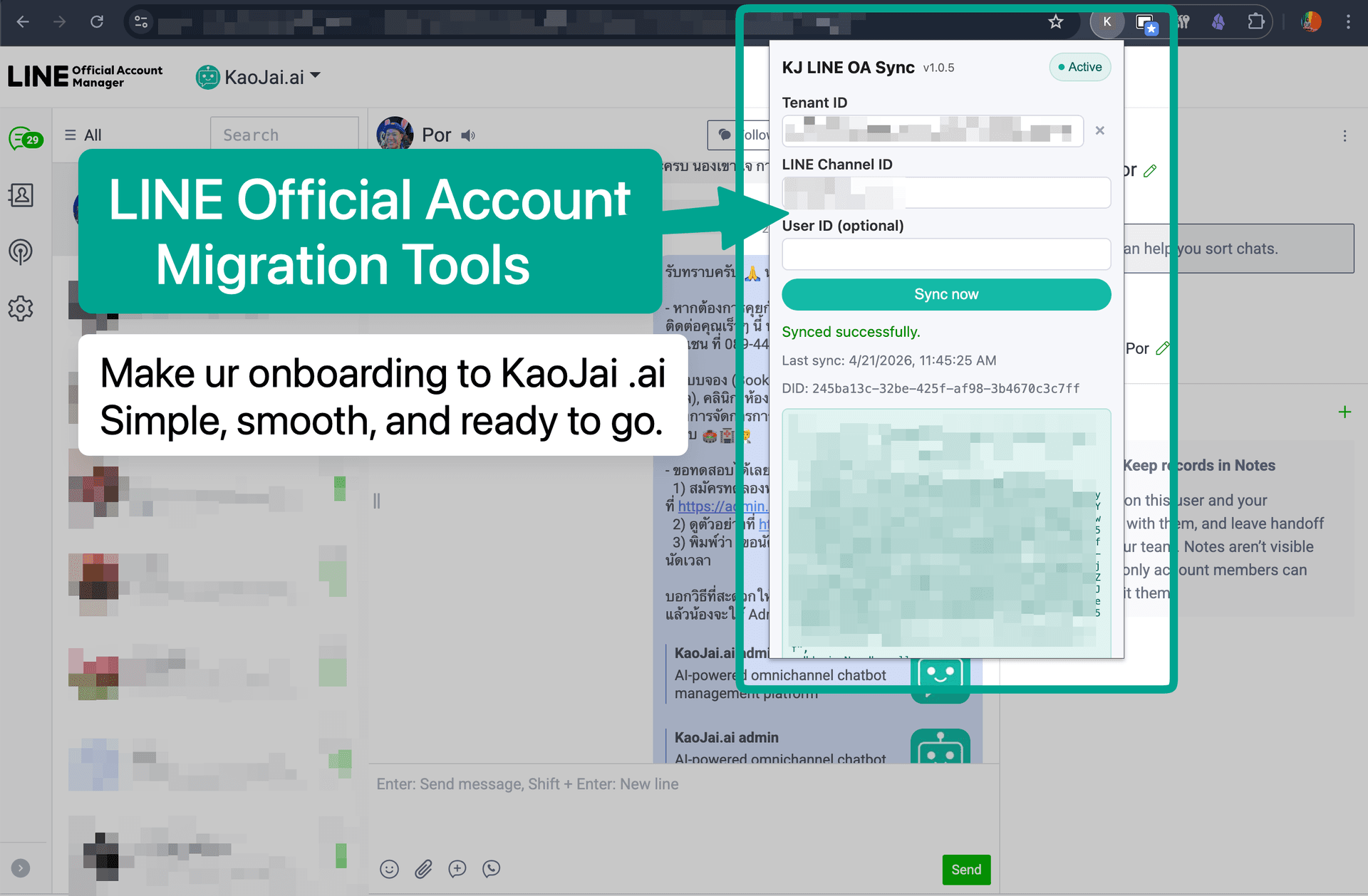 LINE OA Migration Tools: เครื่องมือย้าย Chat จาก LINE OA มาที่ KaoJai.ai