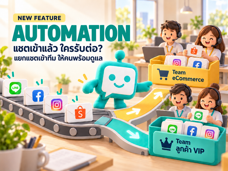 แชตเข้าแล้วใครรับต่อ? จัดทีมและตอบลูกค้าให้เป็นระบบด้วย Automation