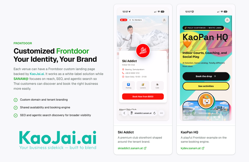 Frontdoor: Landing page for your business, with booking platform system