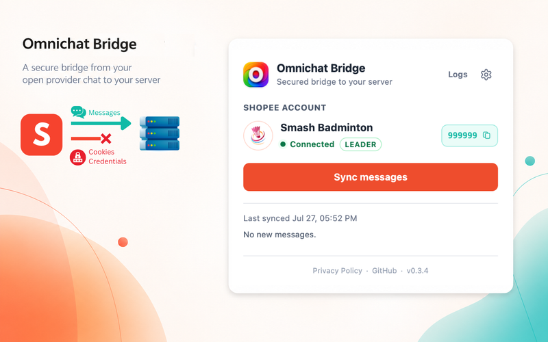 Kết nối Shopee Chat bằng Omnichat Bridge