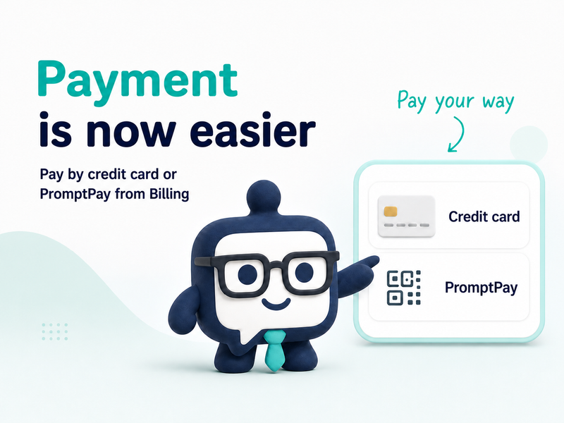 Pay for Your KaoJai Plan with Credit Card or PromptPay