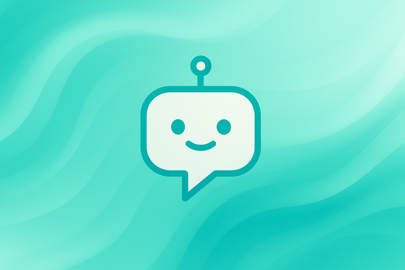 Preview of Friendly Chatbot on Teal Waves.png