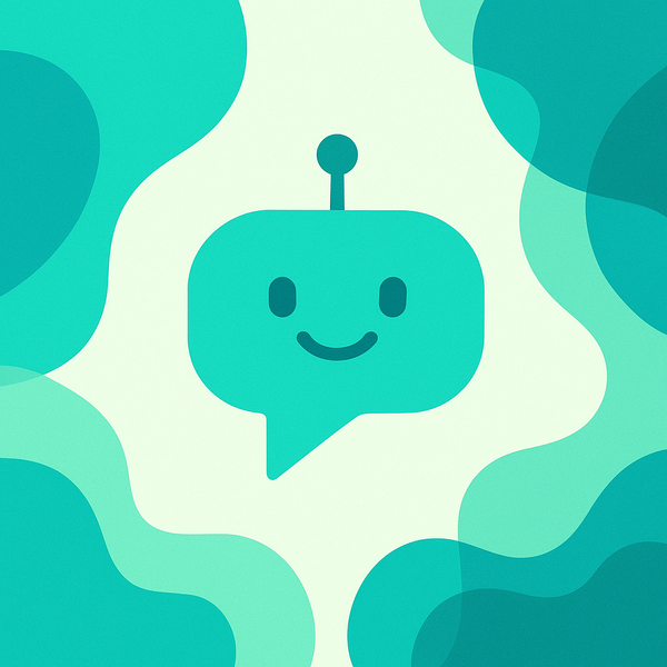Preview of Smiling Chatbot in Abstract Greens.png