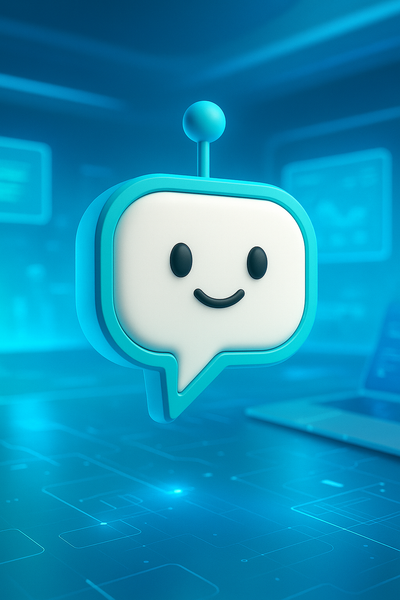 Preview of Futuristic Chatbot in Digital Realm.png