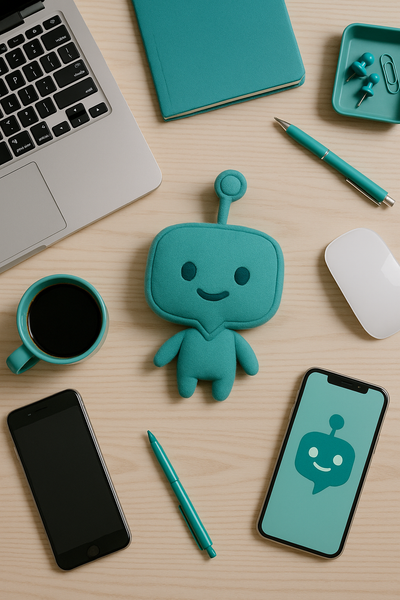 Preview of Teal-Themed Workspace with Plush Robot.png